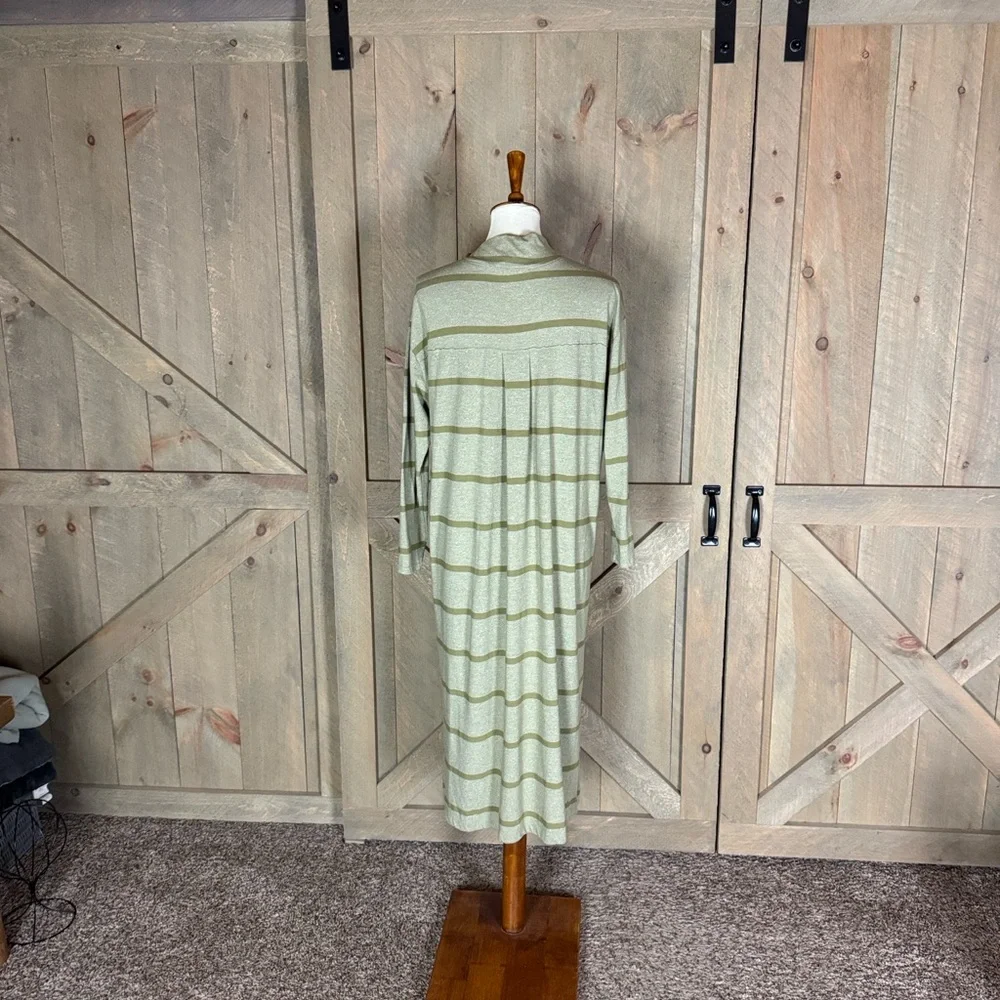 Free People / FP Beach Like a Bird green stripe midi dress Size Small - Picture 5 of 12